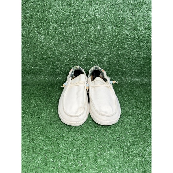Hey Dude Wendy Womens Size 10 Natural Salt Casual Slip On Comfort Loafers Shoes - Picture 5 of 9